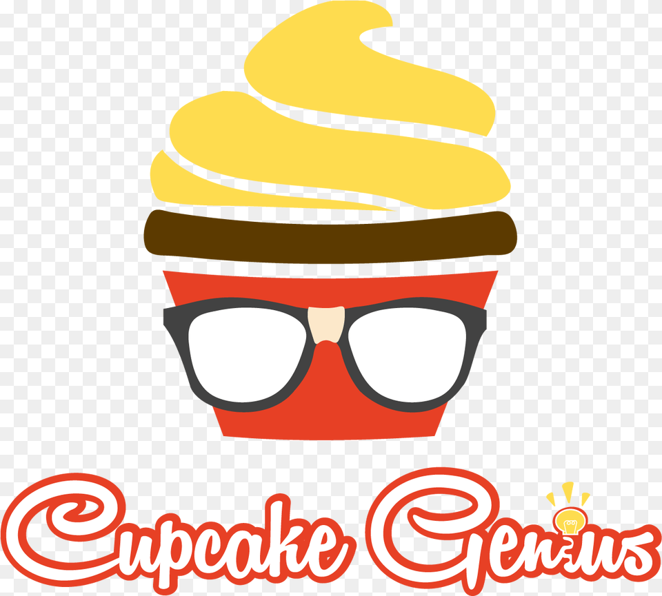 Cupcake Genius Logo Small Business Logo Design Sundayfunday, Cream, Dessert, Food, Ice Cream Png