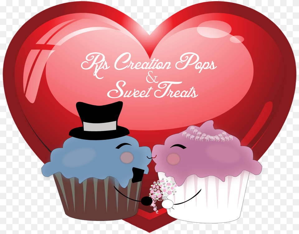 Cupcake Heart 3d, Balloon, Cake, Cream, Dessert Png