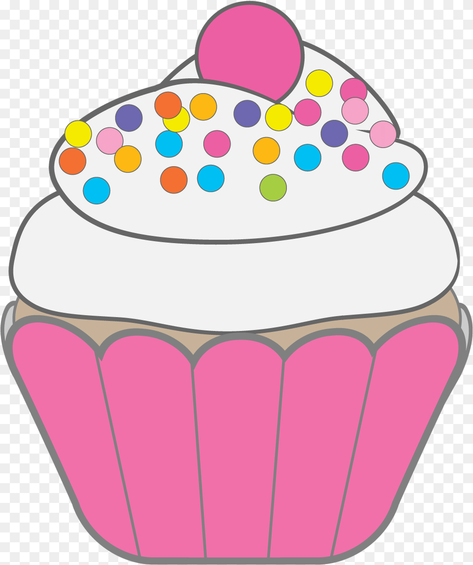 Cupcake Muffin Birthday Cake Icing Clip Cup Cakes Clipart, Cream, Dessert, Food, Diaper Free Png