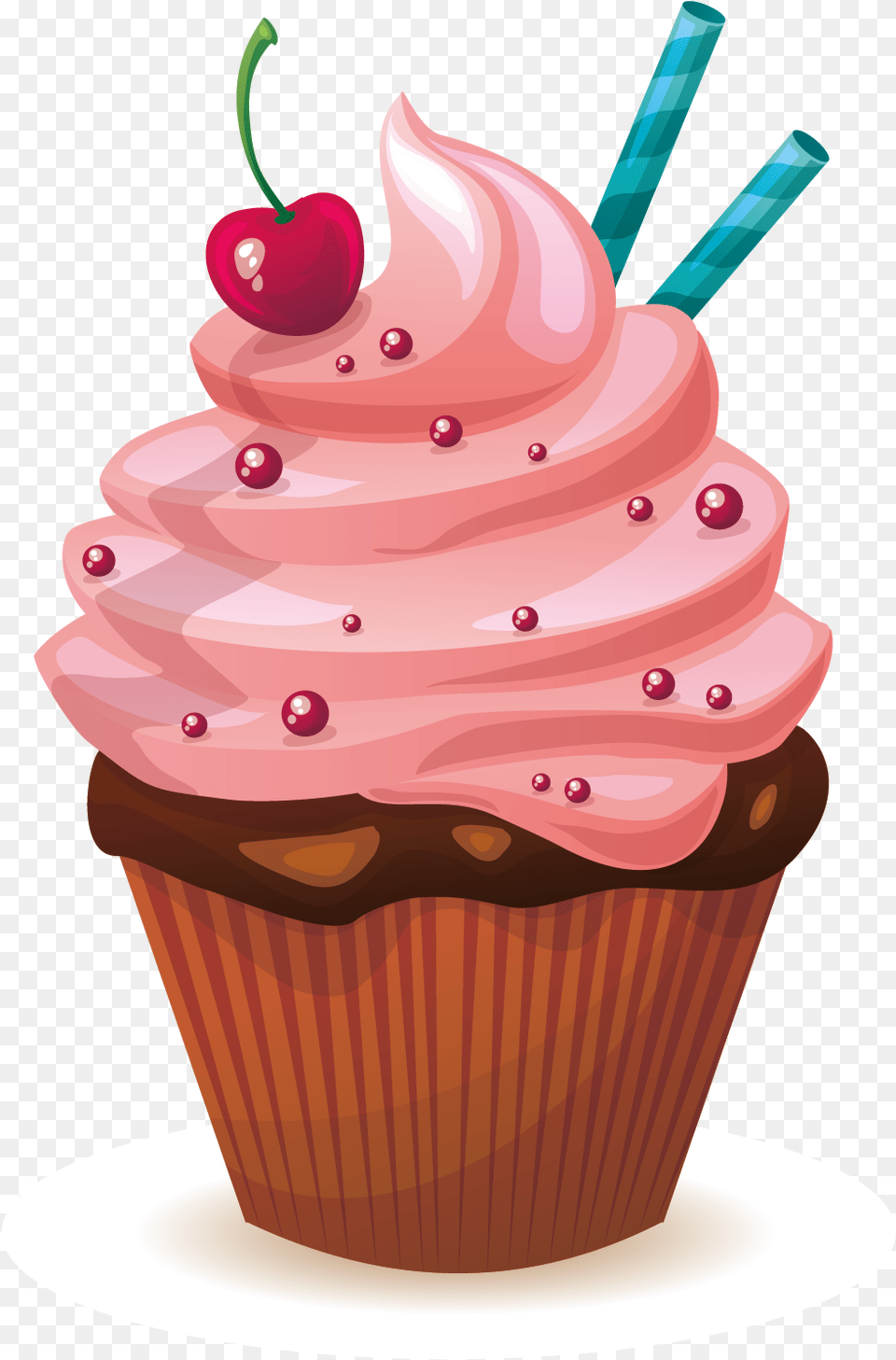 Cupcake Muffin Icing Red Velvet Cake Cupcake Vector, Cream, Dessert, Food, Birthday Cake Free Transparent Png