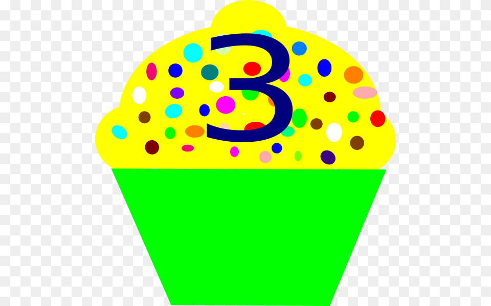 Cupcake Number Clipart, Cream, Dessert, Food, Ice Cream Png Image
