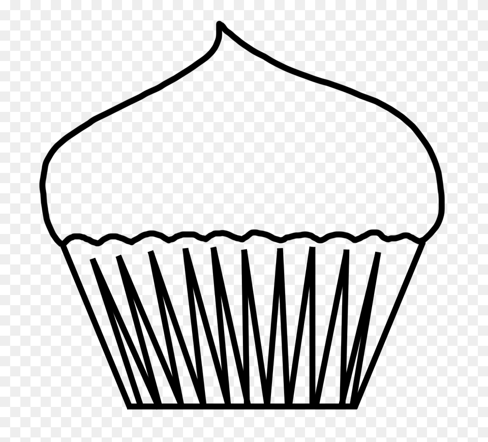 Cupcake Outline, Stencil, Clothing, Hat Png Image