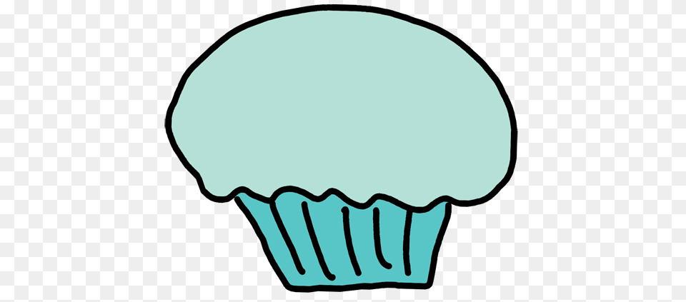 Cupcake Outline Clip Art, Cake, Cream, Dessert, Food Free Png Download