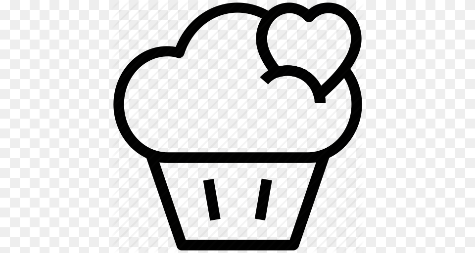 Cupcake Outline Cupcake Drawing Outline, Clothing, Glove, Light Free Png Download