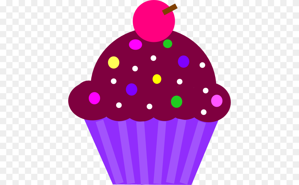 Cupcake Purple Clip Art For Web, Cake, Cream, Dessert, Food Png
