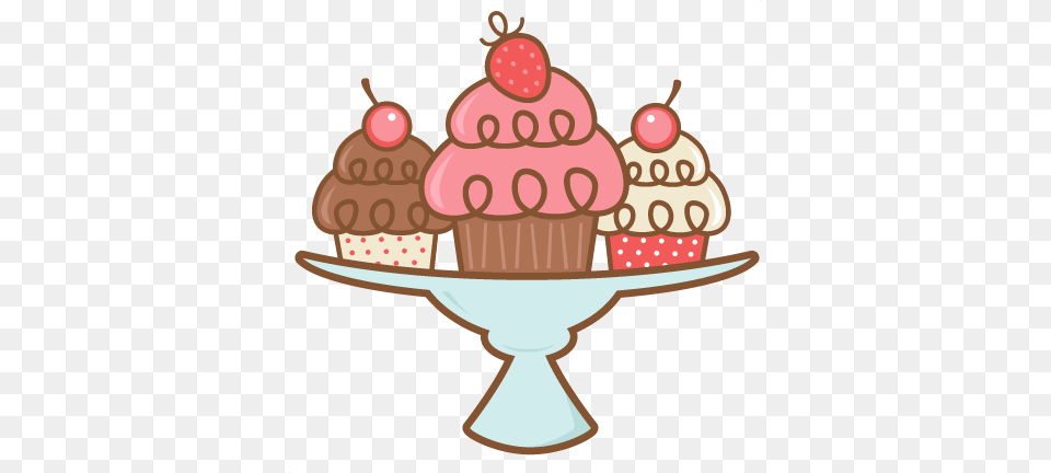 Cupcake Tray Cutting For Scrapbooking Cupcake Cut, Cream, Dessert, Food, Ice Cream Png Image