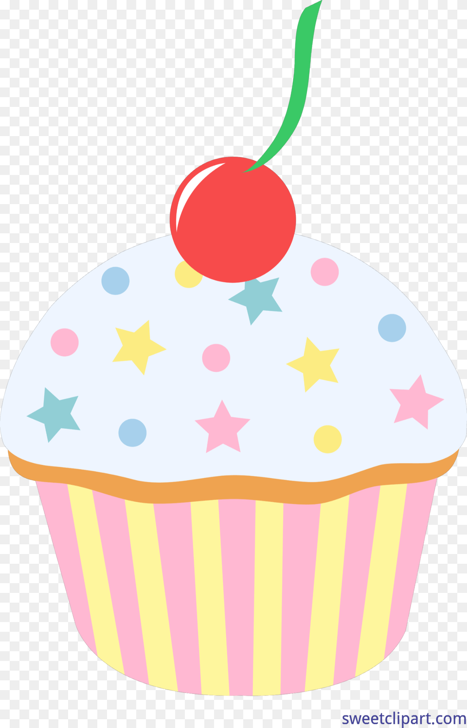 Cupcake Vanilla Sprinkles Cherry Clip Art, Cake, Cream, Dessert, Food Free Png