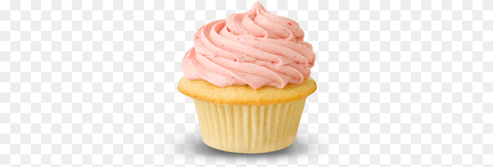 Cupcake Vanilla Strawberry Cupcake White Background, Cake, Cream, Dessert, Food Png