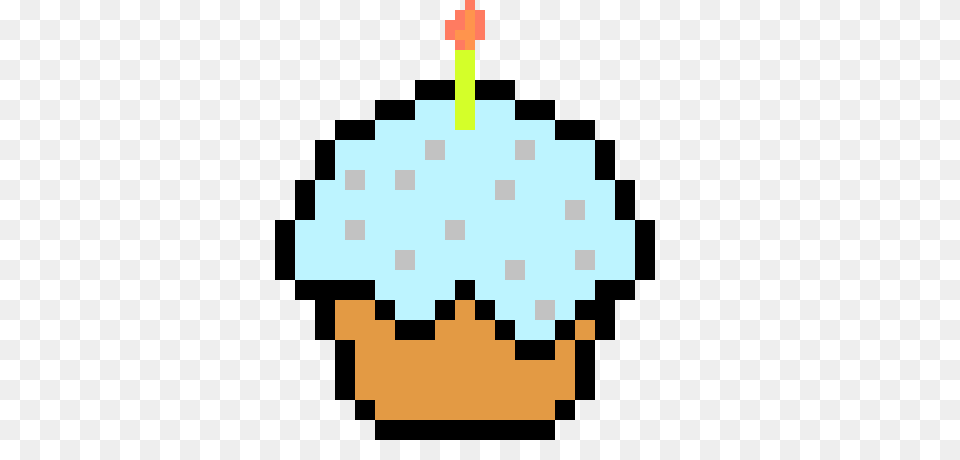 Cupcake W Silver Sparkles Candel Green Pixel Art Maker, First Aid, People, Person Png Image