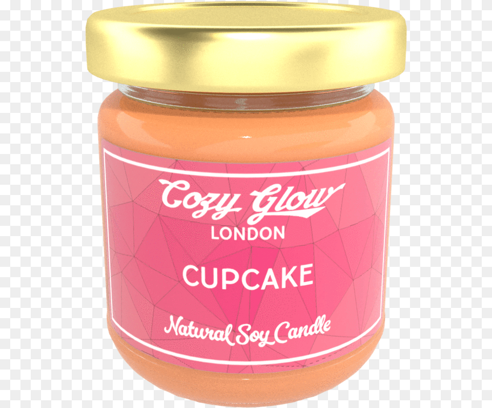 Cupcake With Candle, Jar, Food, Jelly Free Png Download