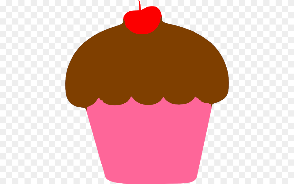Cupcake With Cherry Clip Art, Cake, Cream, Dessert, Food Free Png Download