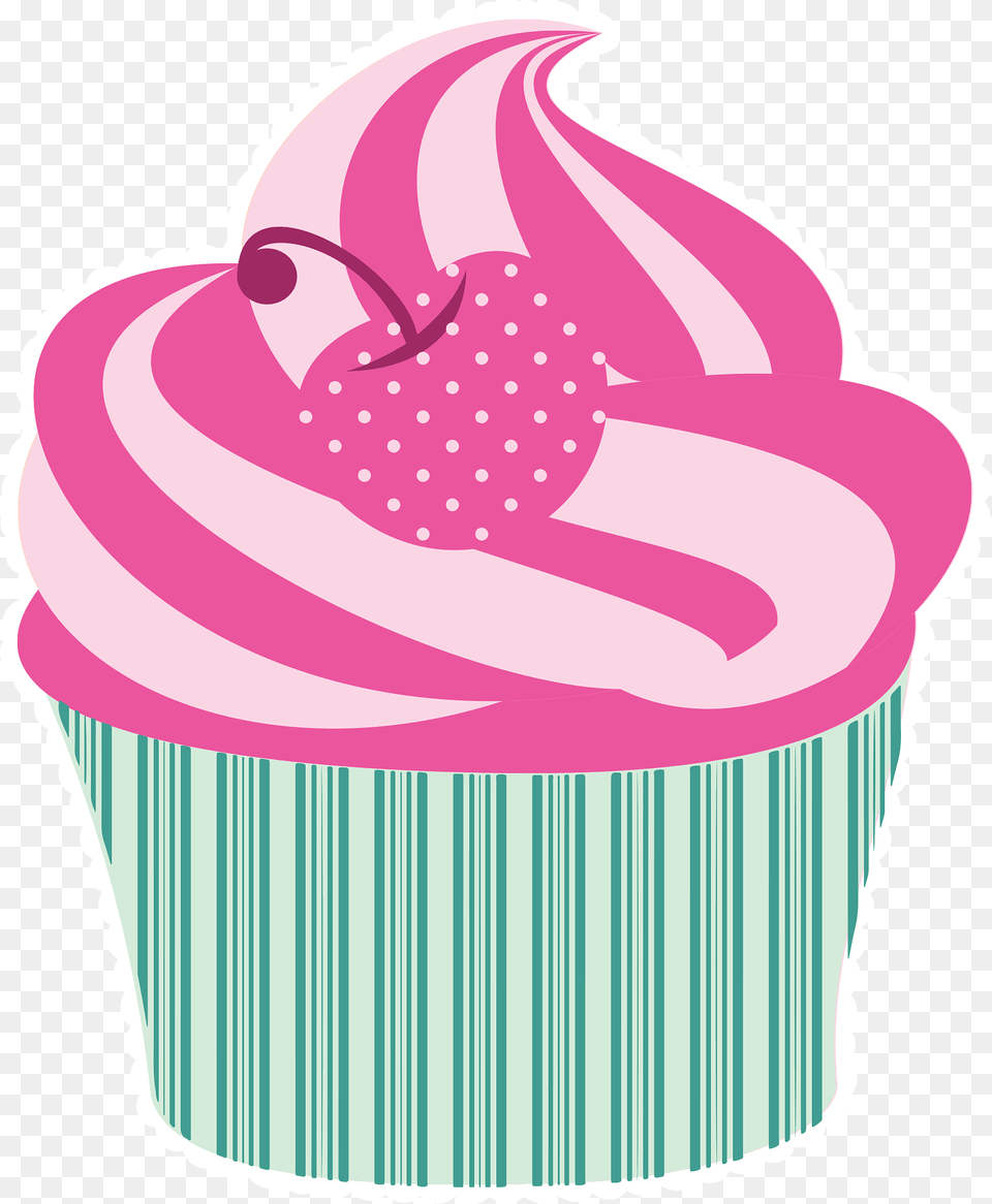 Cupcake With Cherry Clipart, Birthday Cake, Cake, Cream, Dessert Free Png Download