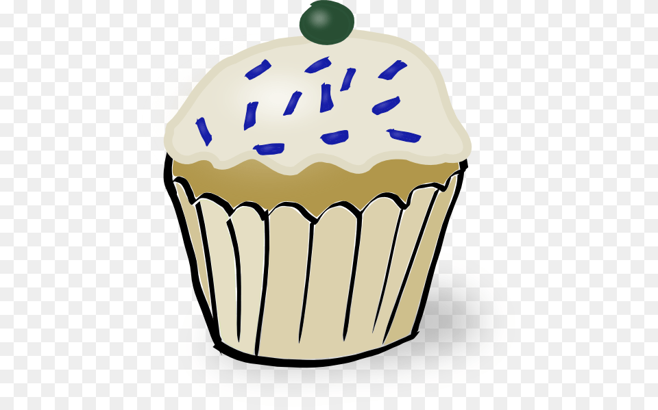 Cupcake With Sprinkles Clip Art, Cake, Cream, Dessert, Food Png