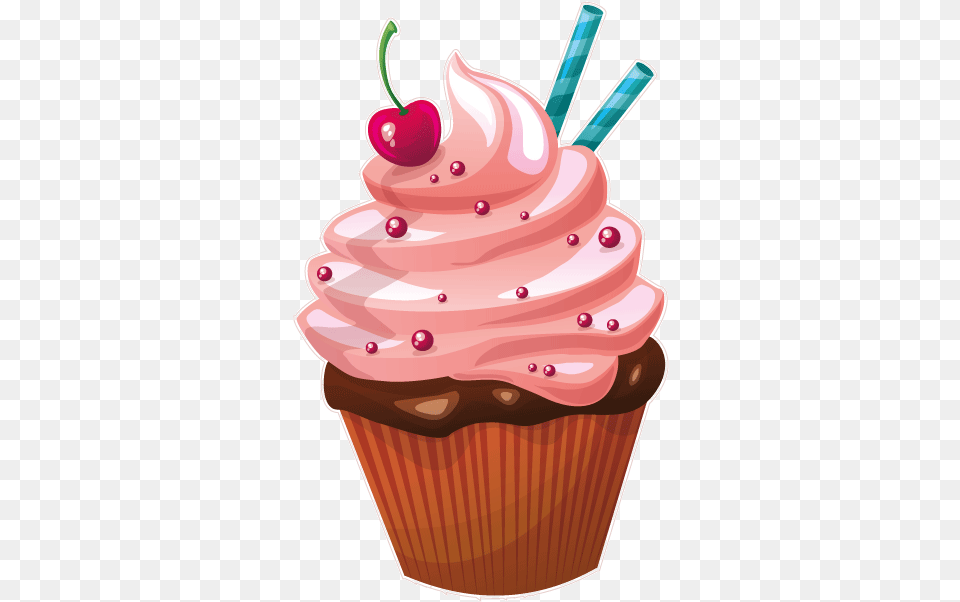 Cupcakes Amp Muffins Frosting Amp Icing Cupcakes Amp Muffins Cartoon Cupcake Transparent Background, Cake, Cream, Dessert, Food Free Png Download