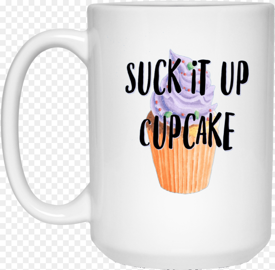 Cupcakes Suck It Up Cupcake Watercolor Food Funny Cute Only Problem With Dogs, Cup, Cream, Dessert, Beverage Free Transparent Png