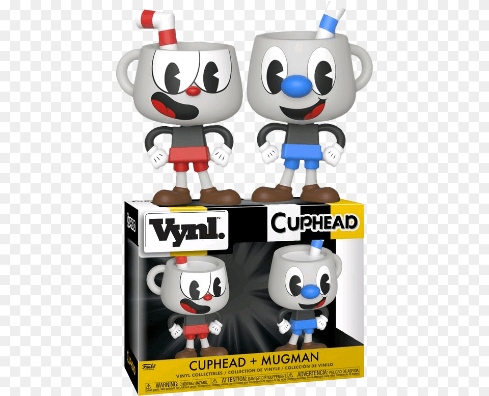 Cuphead Amp Mugman Vynl Cuphead And Mugman Funko Pop, Robot, Cup, Toy Png Image