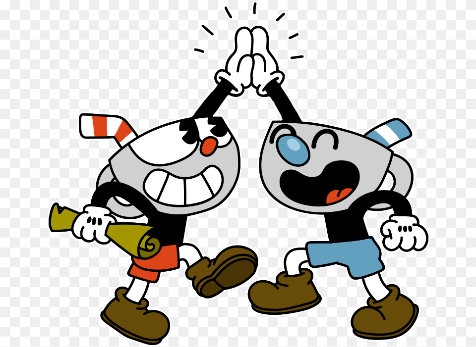 Cuphead And Mugman, Baby, Person, Clothing, Footwear Png Image