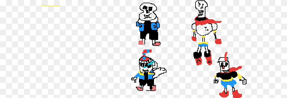 Cuphead And Mugman As Sans And Papyrus, Person, Art Png Image