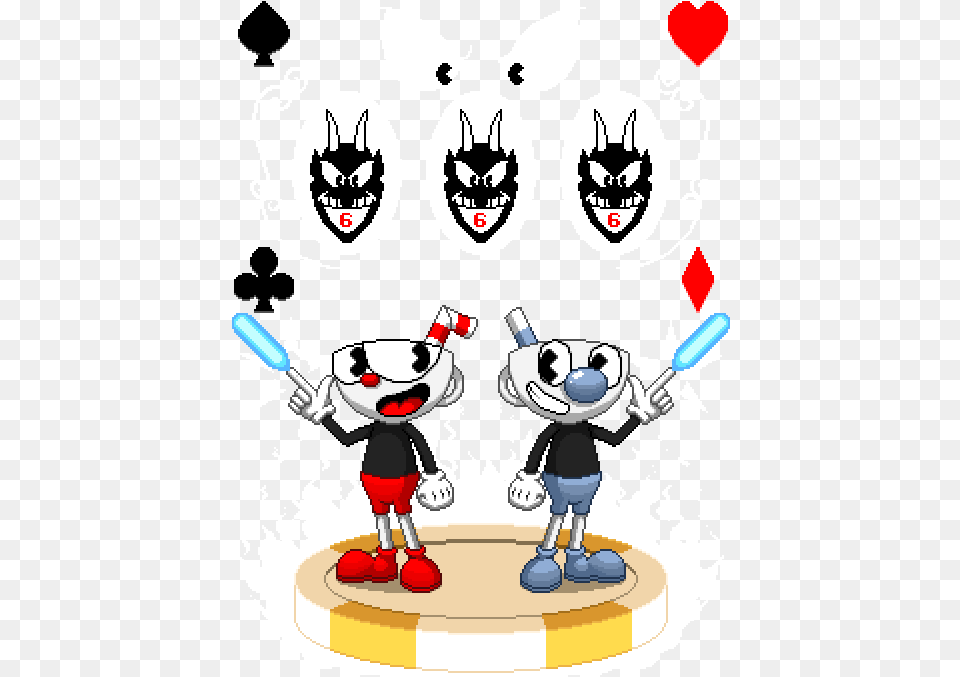 Cuphead And Mugman By Scepterdpinoy Cuphead Sprite Hd, People, Person, Face, Head Free Png Download