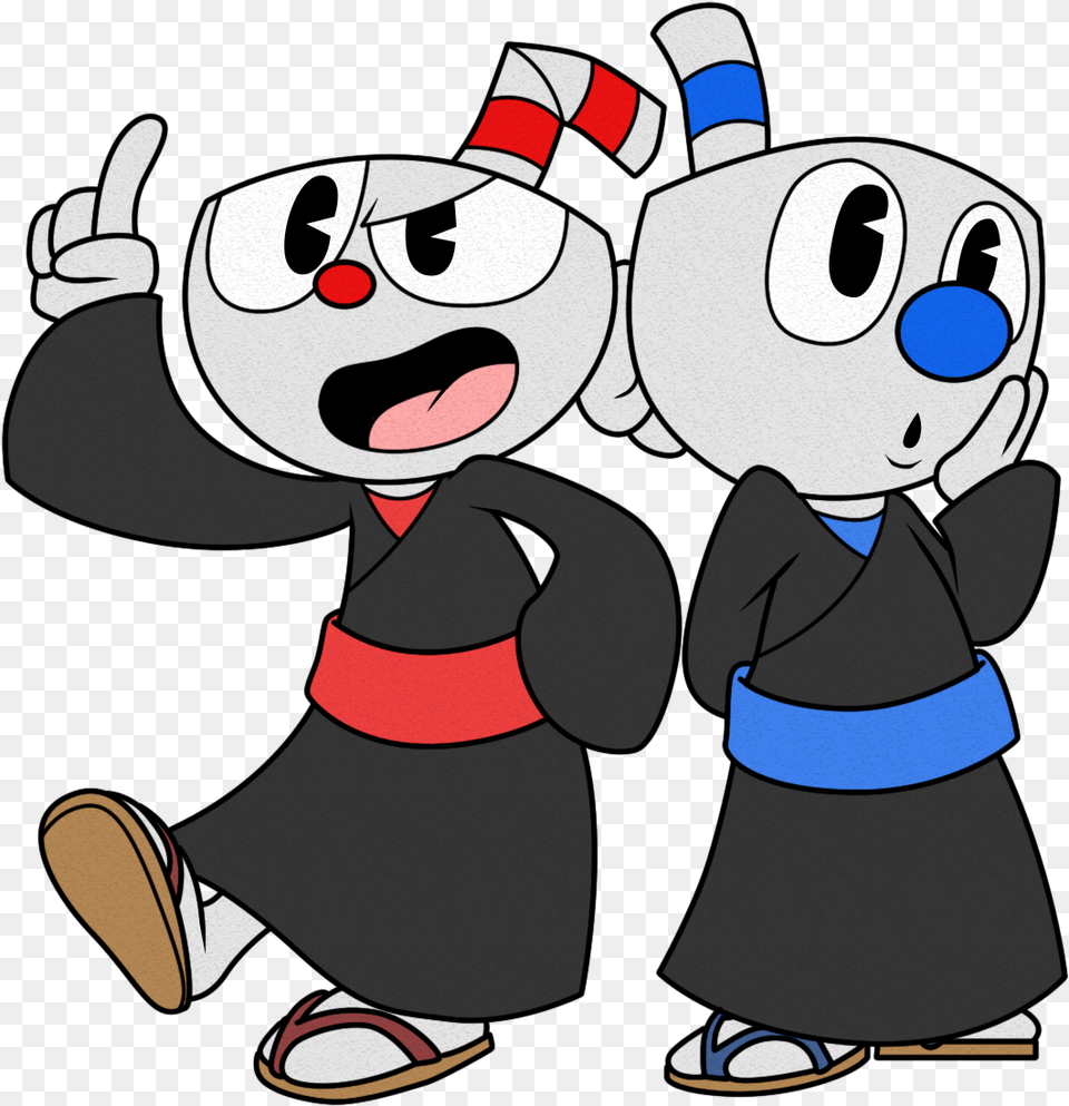 Cuphead And Mugman In Japanese, Baby, Person, Cartoon, Head Png Image