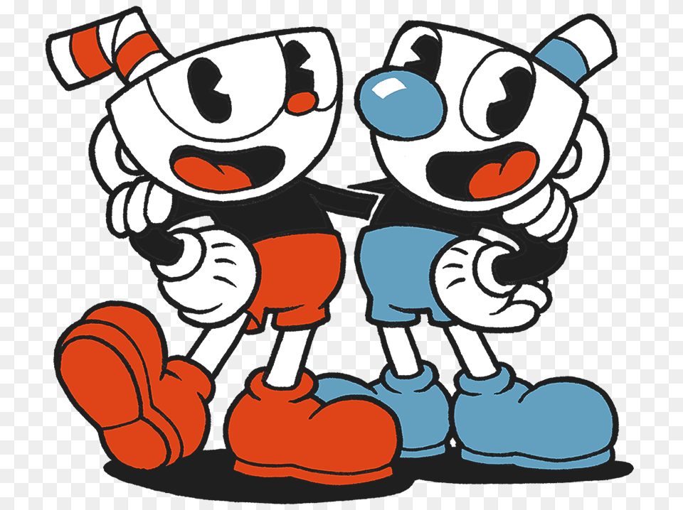Cuphead And Mugman Transparent, Face, Head, Person, Animal Png