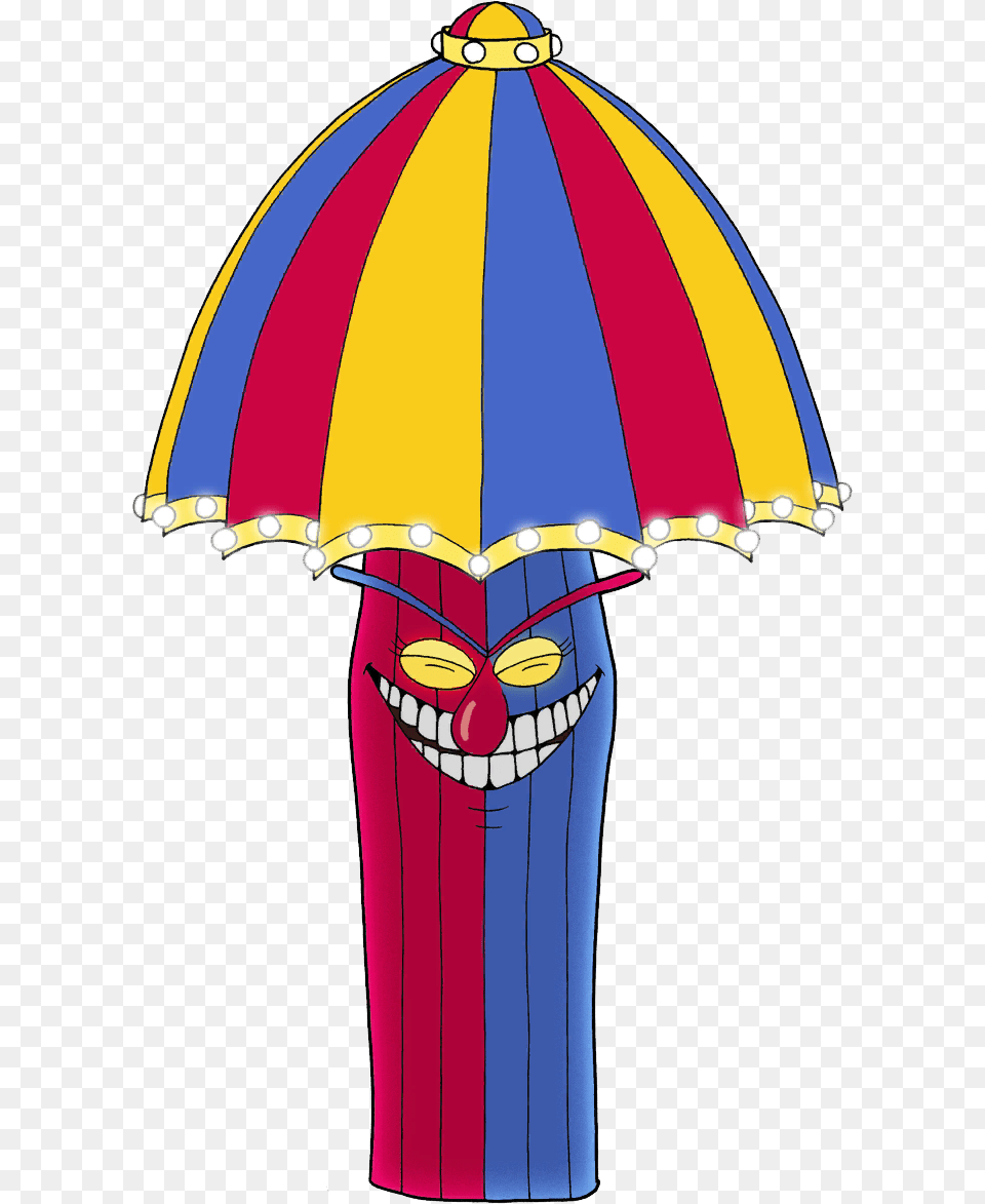 Cuphead Donamp Beppi The Clown Final Phase, Canopy, Umbrella, Person Free Transparent Png