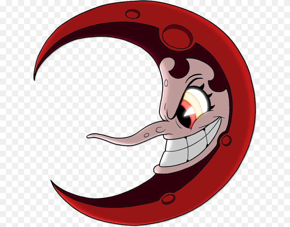 Cuphead Hildaberg Moon Crescent Crescentmoon Freetoedit Cuphead Boss Hilda Berg, Astronomy, Nature, Night, Outdoors Png