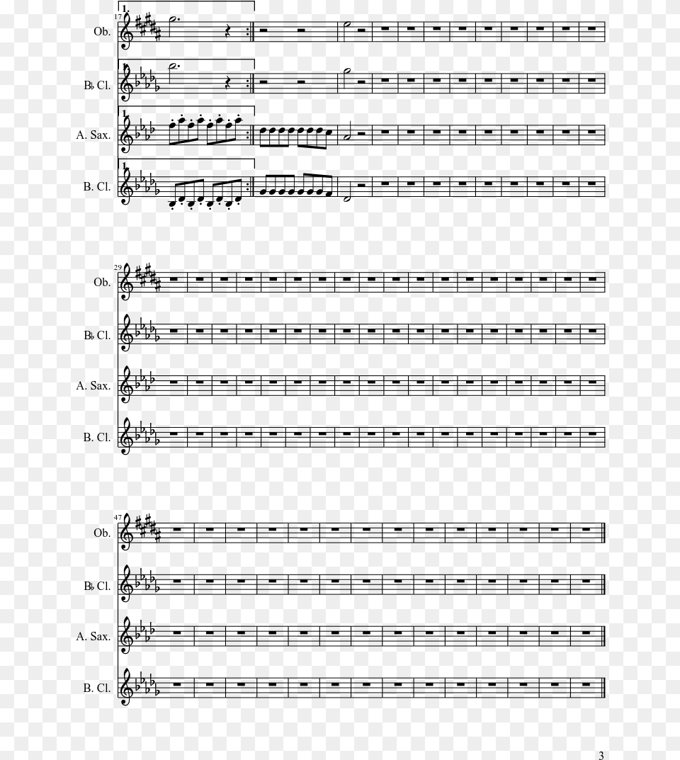 Cuphead Saxophone Sheet Music Carnival Kerfuffle Alto, Gray Free Png