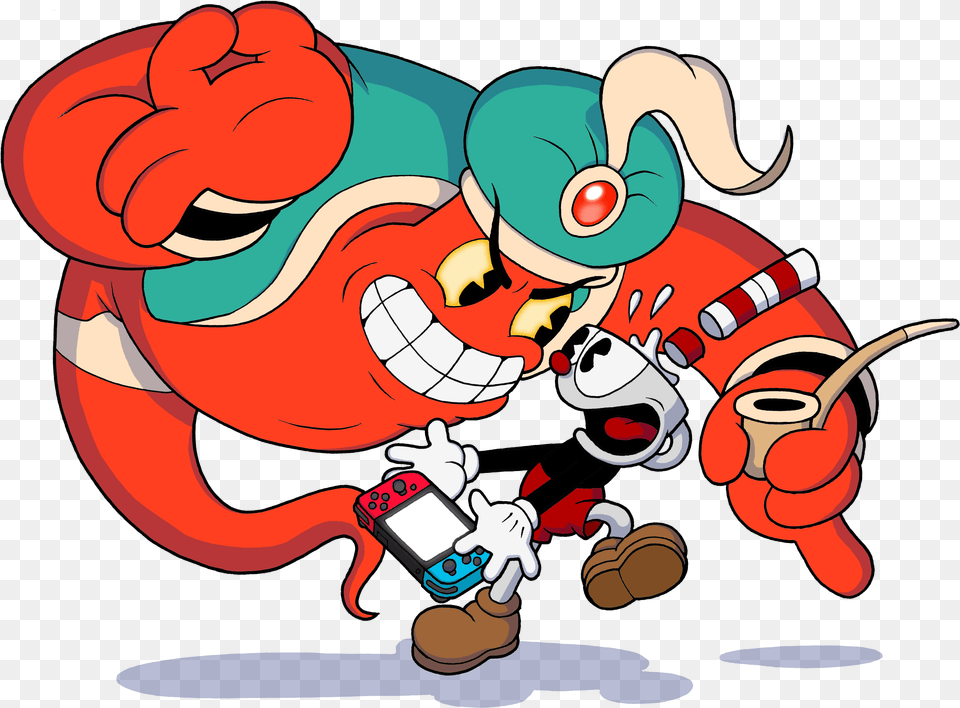 Cuphead Switch Art, Cartoon, Baby, Person, Face Png