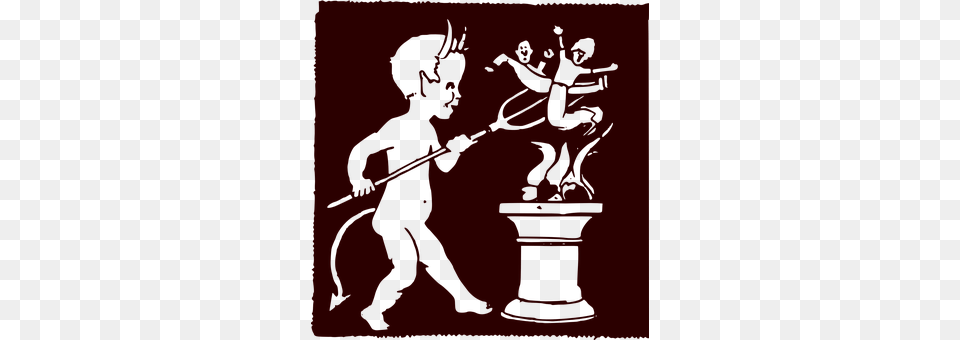 Cupid Person, Silhouette Free Png