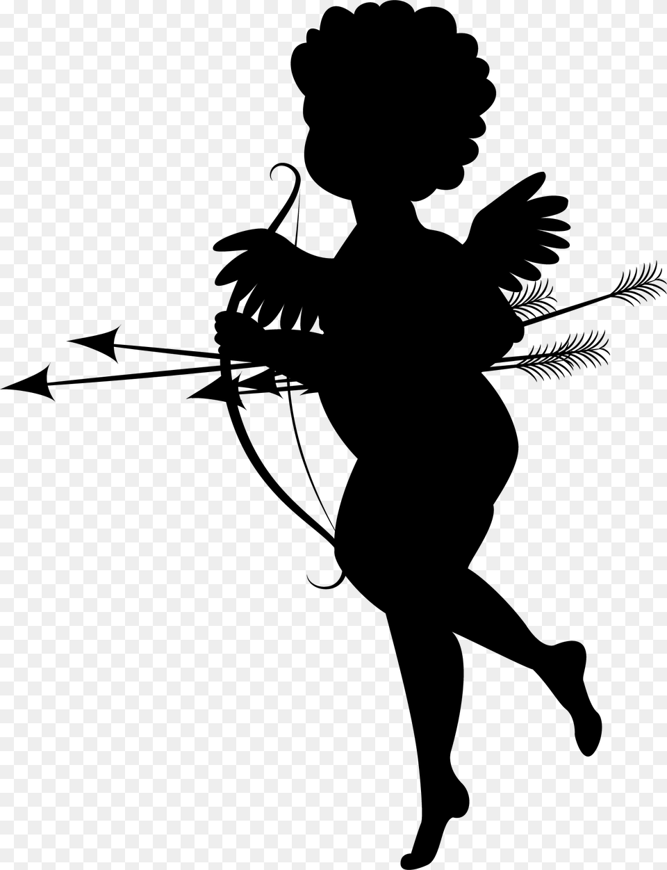 Cupid, Silhouette, Baby, Person Free Png Download