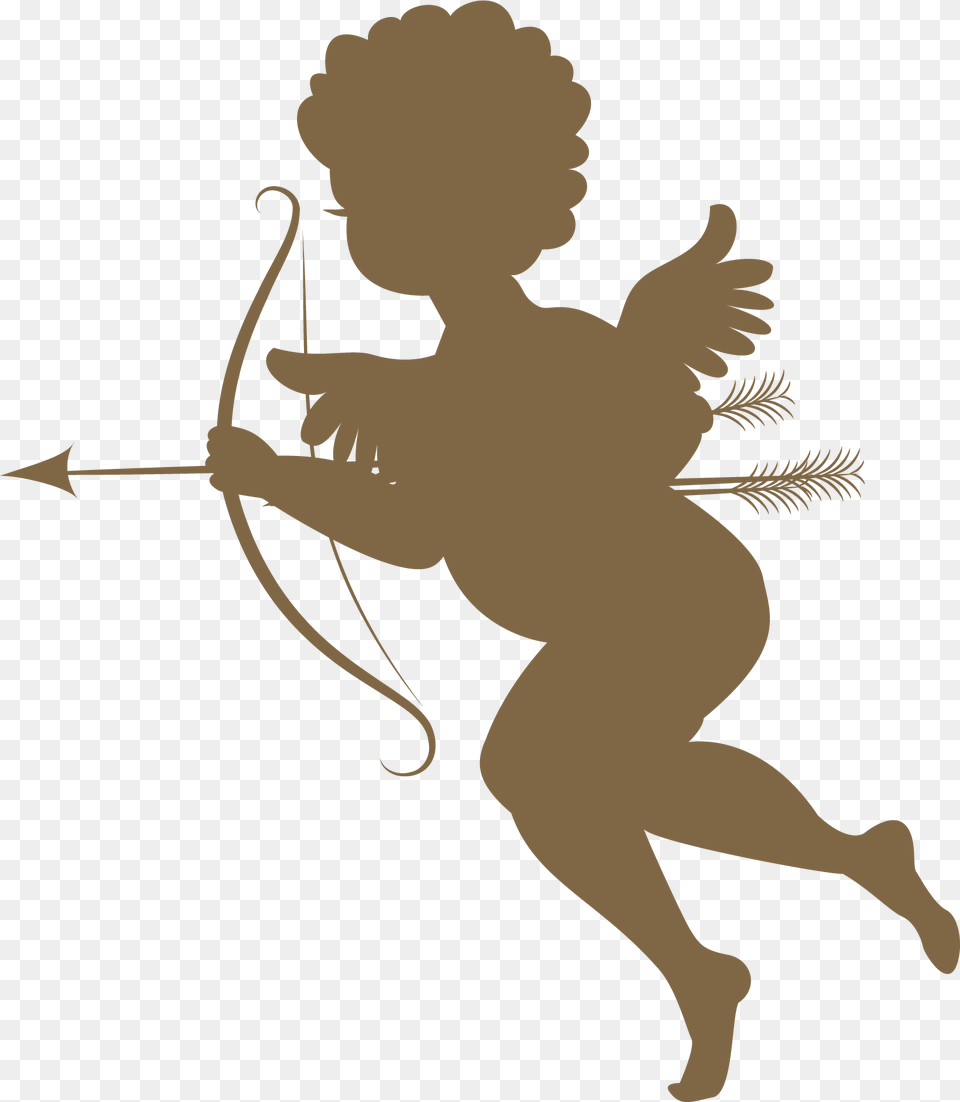 Cupid, Baby, Person, Silhouette Free Png Download