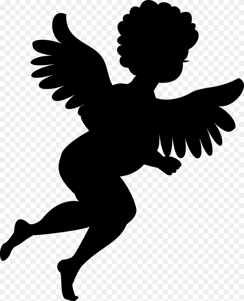 Cupid, Silhouette, Baby, Person, Clothing Free Transparent Png