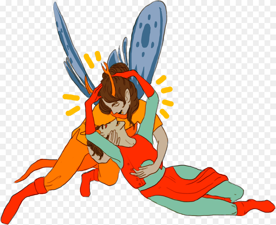 Cupid And Psyche Cartoon, Person, Animal, Bee, Insect Free Transparent Png