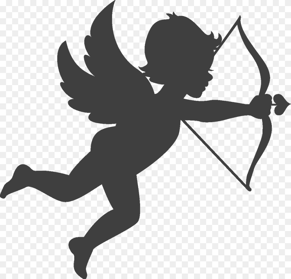Cupid And Psyche Clipart, Baby, Person, Silhouette, Head Free Transparent Png
