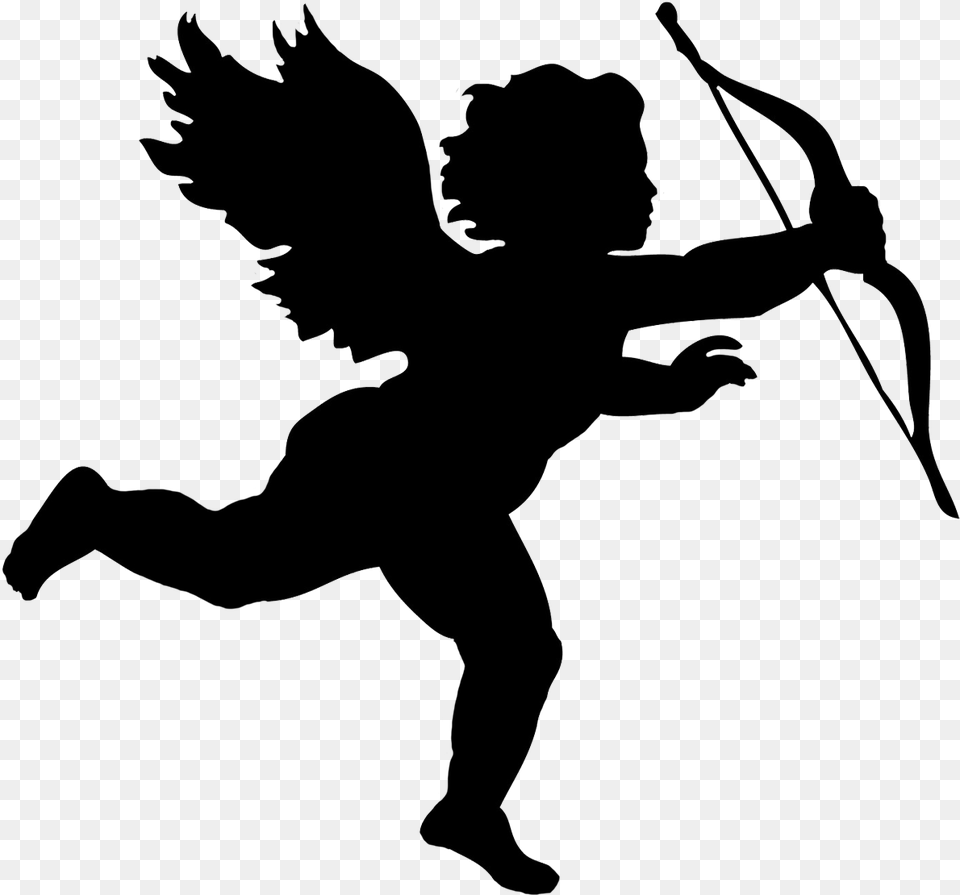 Cupid Angel Silhouette, Baby, Person Free Png Download