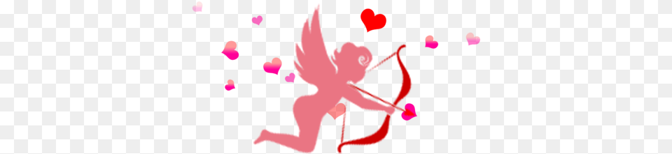 Cupid Archery Love Pink Heart For Valentines Day 5000x5000 Cupid, Flower, Person, Plant Png