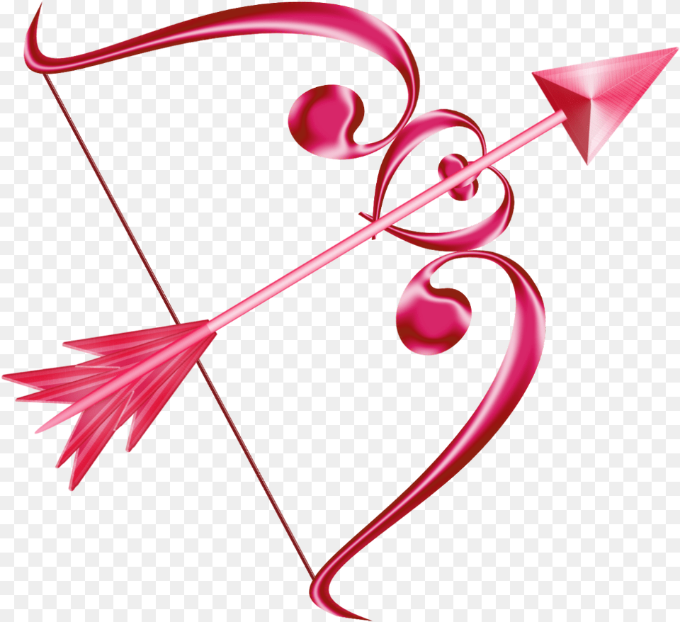 Cupid Bow Arrow Ninagarman Freetoedit Pink Bow And Arrow, Art, Floral Design, Graphics, Pattern Png