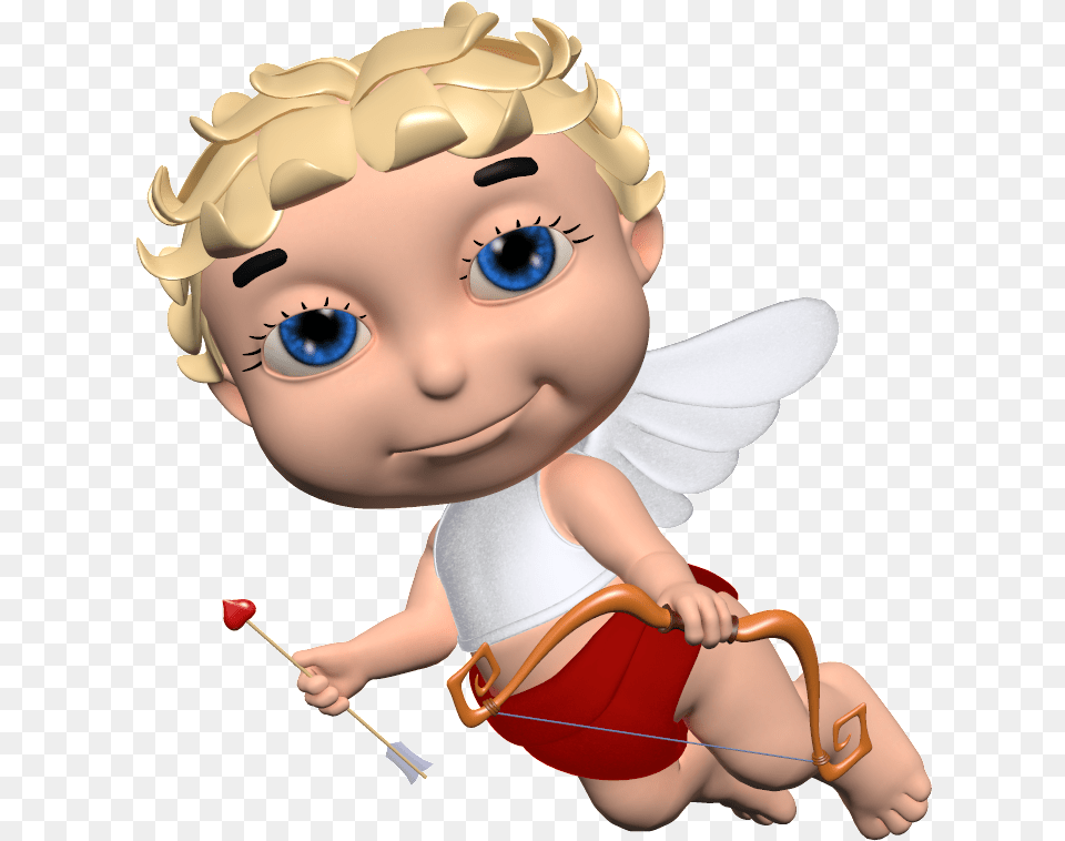 Cupid Cartoon, Baton, Stick, Baby, Person Png Image