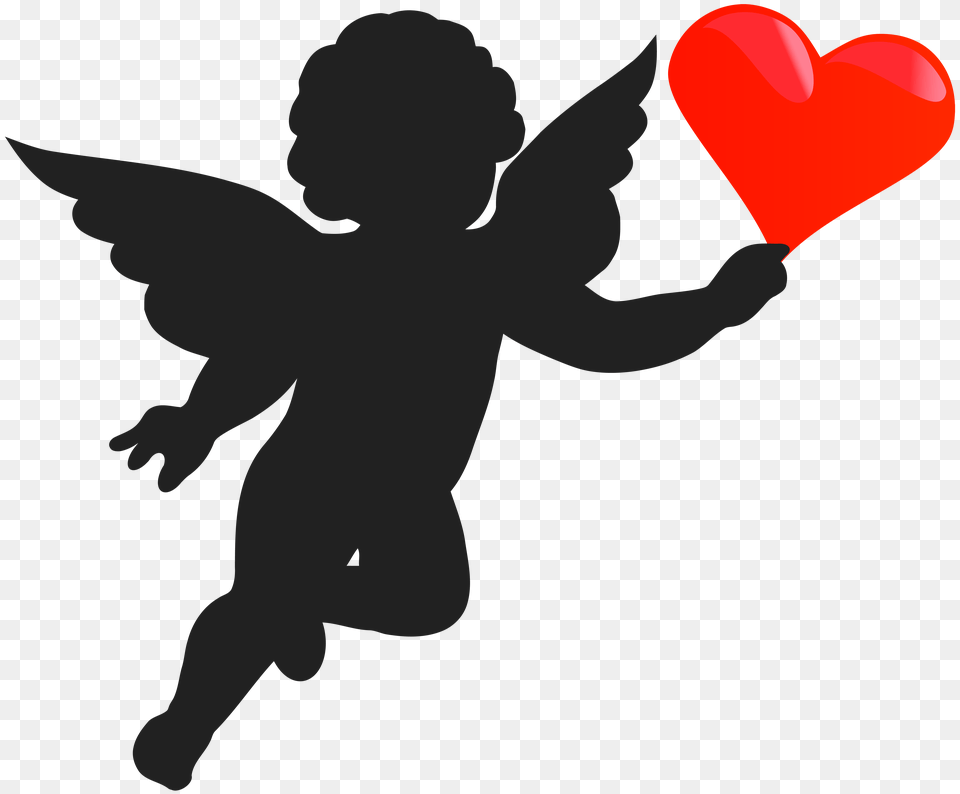 Cupid Clipart Heart Pencil And In Color Cupid Clipart Heart, Person Free Png Download