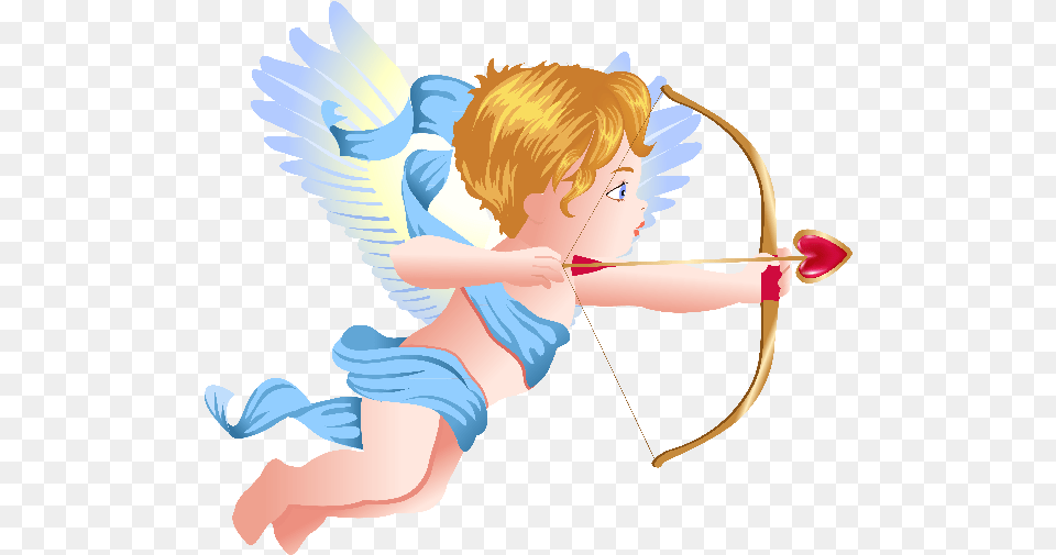 Cupid Clipart Kawaii Baby Angel With Bow And Arrow, Person, Face, Head, Weapon Free Transparent Png