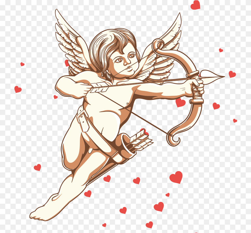 Cupid Drawing Cherub Angel Cupid Illustration, Person, Face, Head Free Png