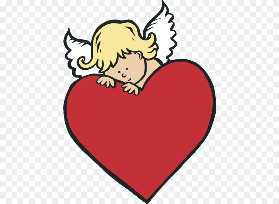 Cupid Hiding Behind Heart Image, Person, Face, Head Png