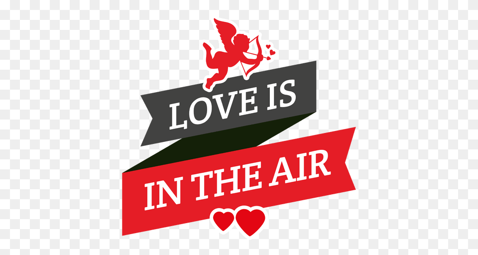 Cupid Message Valentine Ribbon, Logo, Advertisement, Sign, Symbol Free Png
