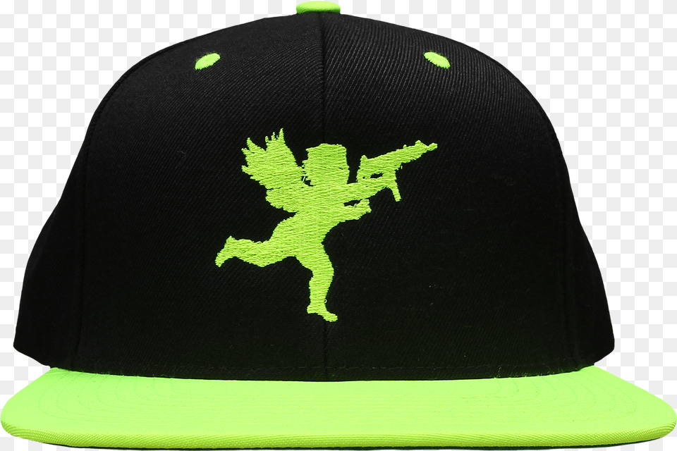 Cupid On Blackneon Green Snapback Vanilla Ice Cap, Baseball Cap, Clothing, Hat, Logo Png Image