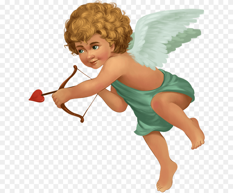 Cupid Shooting Arrow Clipart, Baby, Person, Face, Head Png Image