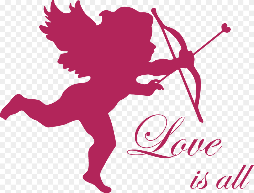 Cupid Silhouette Clip Art Angel Vector, Baby, Person Free Png Download