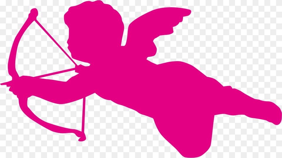 Cupid Silhouette Illustration Silhouette Angel Vector, Baby, Person Free Png