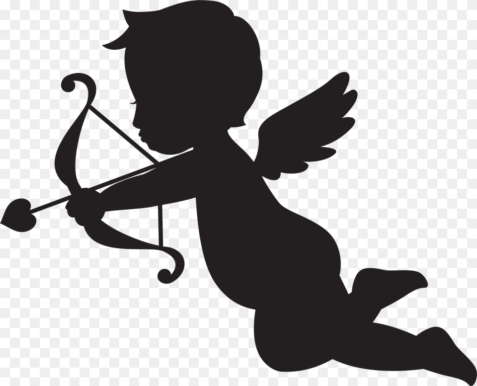 Cupid Silhouette Image, Baby, Person Free Transparent Png