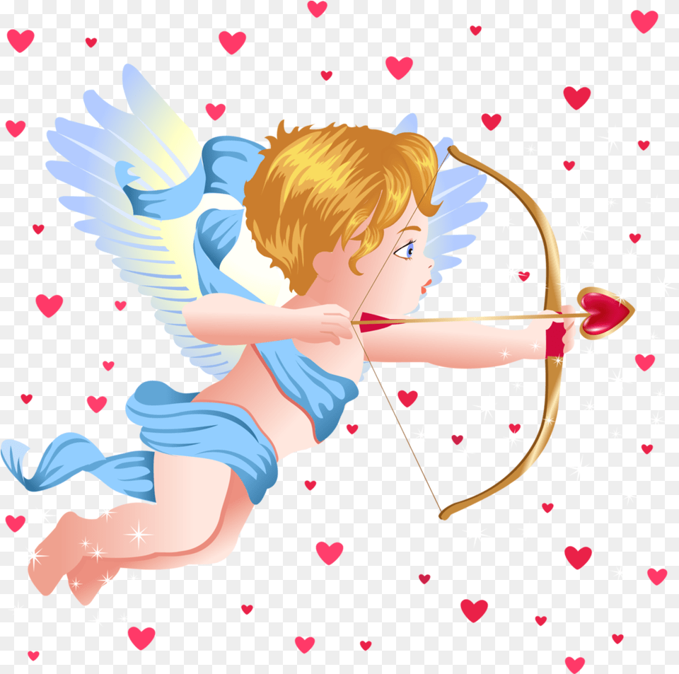 Cupid Transparent Image Love Cupids Bow And Arrow, Baby, Person, Face, Head Free Png Download
